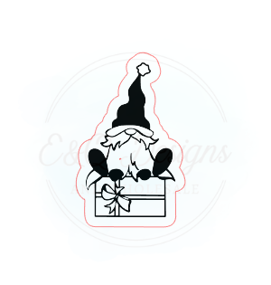 Christmas Gnome Small Leatherette Hat Patch