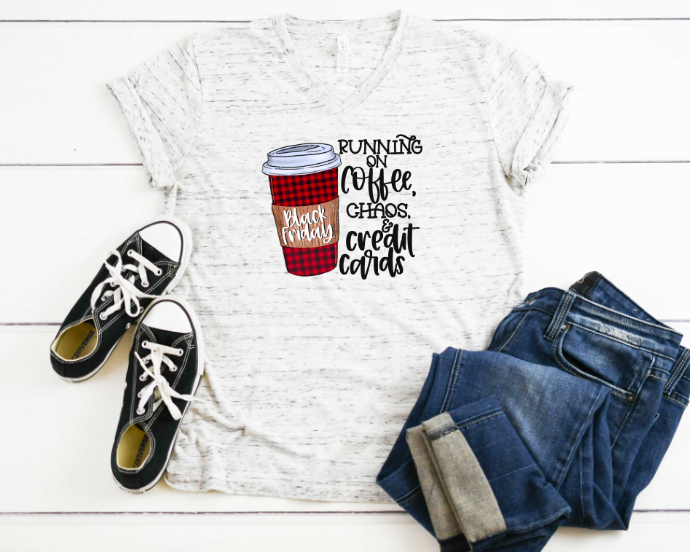 Coffee Chaos Credit Cards Sublimation Transfer