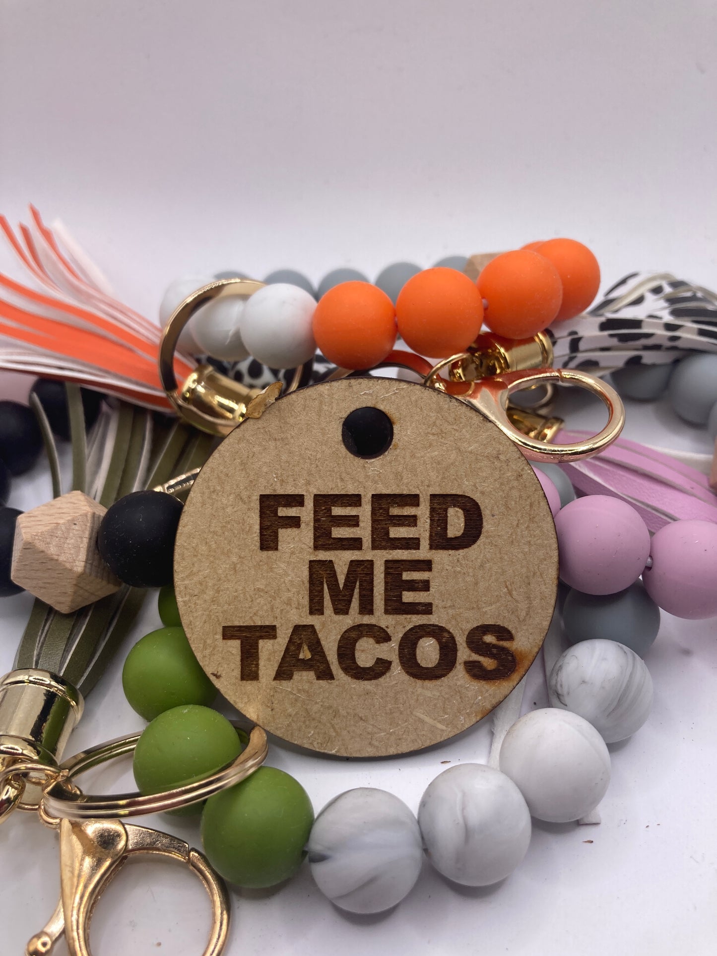 Feed Me Tacos Wooden Accessory Token