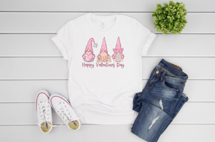 Happy Valentines Day Gnomes Sublimation Transfer