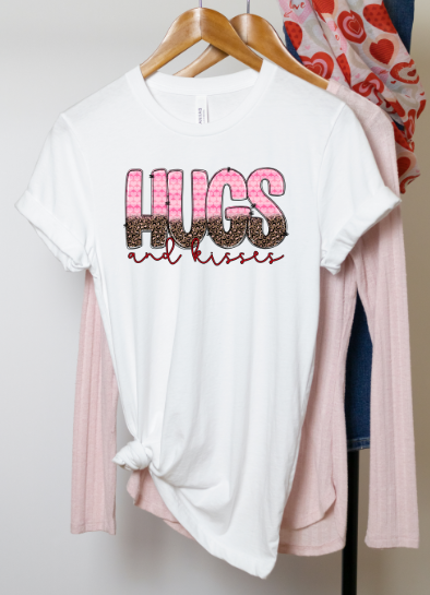 Hugs and Kisses Leopard Sublimation Transfer