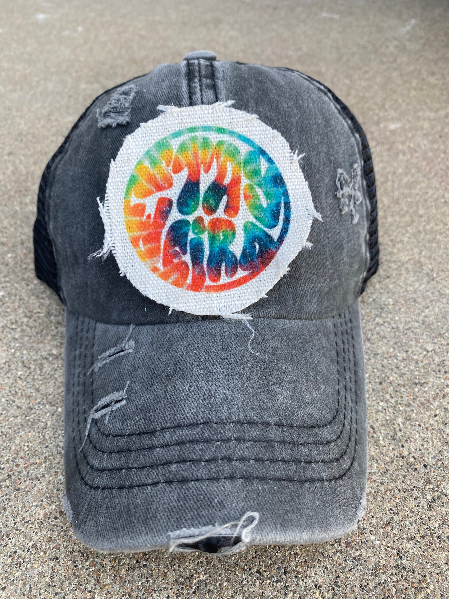 Stay Weird Circle Hat Patch