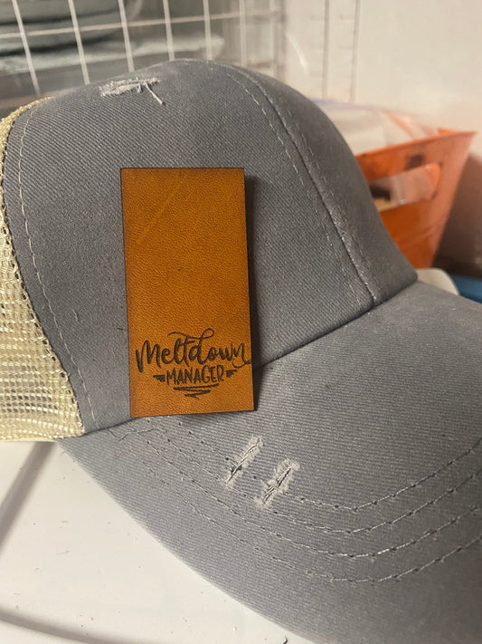 Meltdown Manager Fold-Over Leatherette Beanie Patch