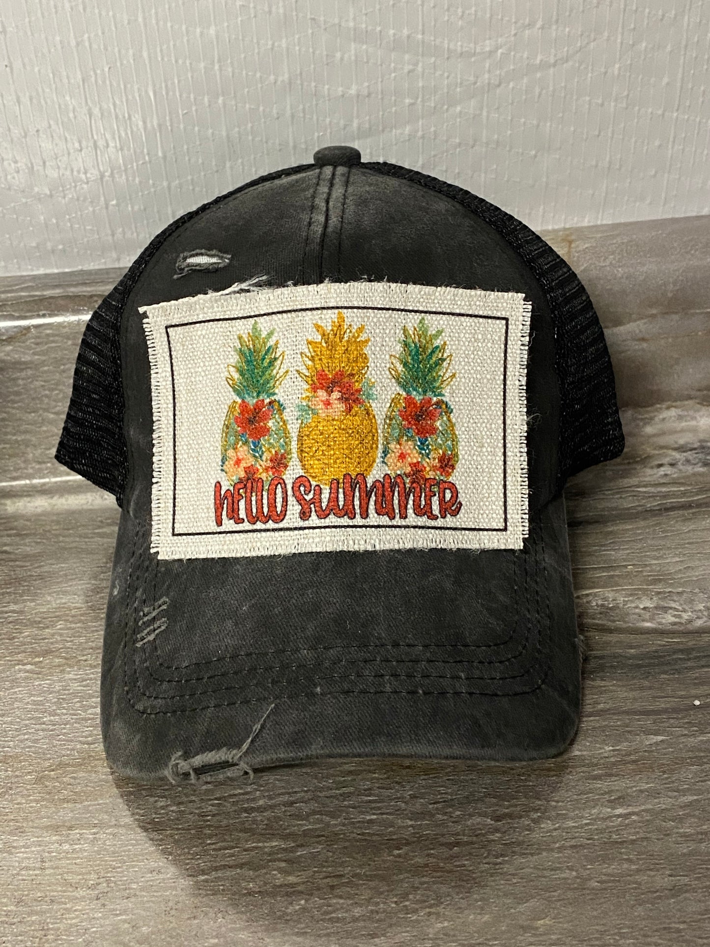 Hello Summer Pineapple Hat Patch