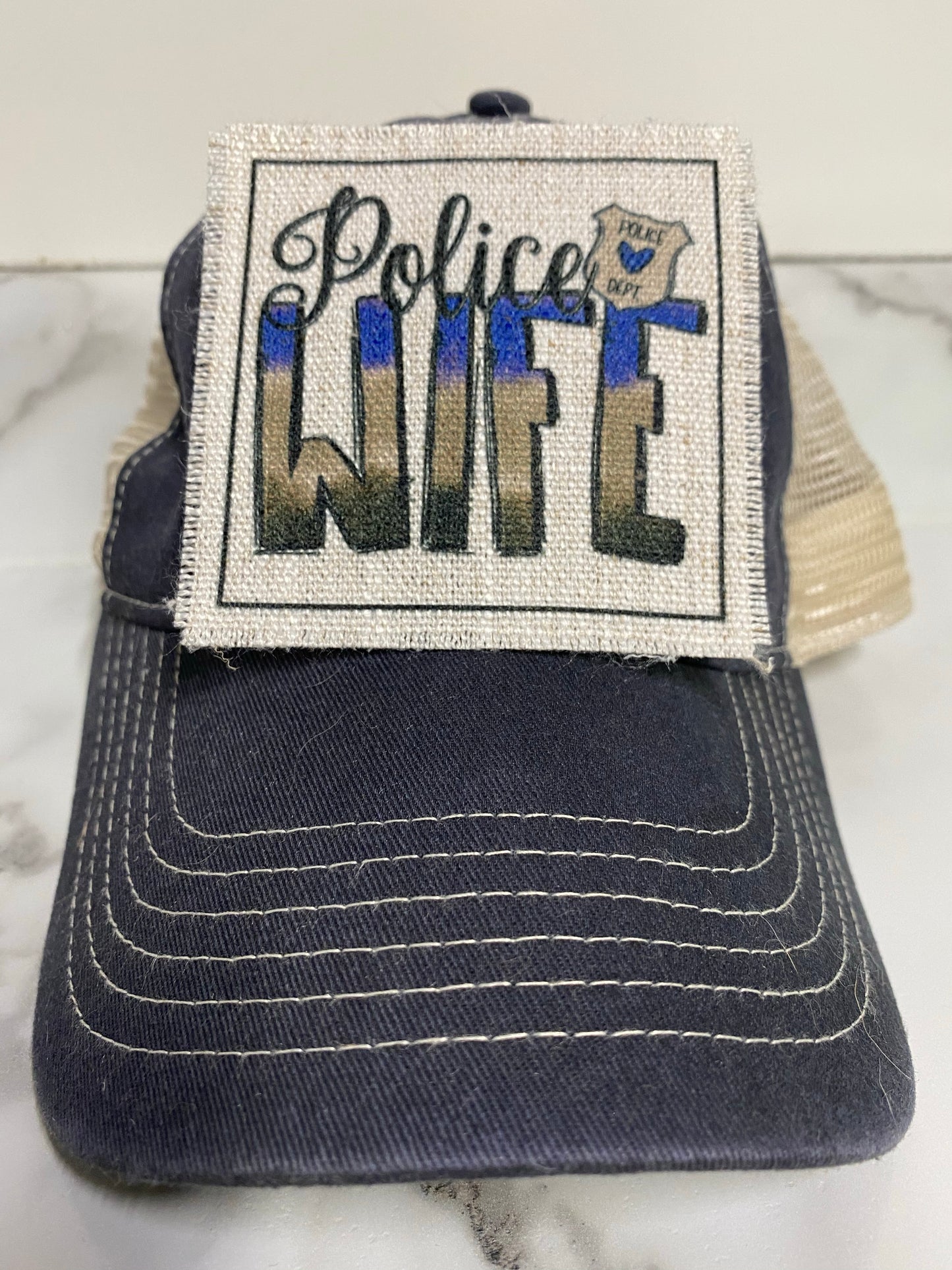 Police Wife Hat Patch