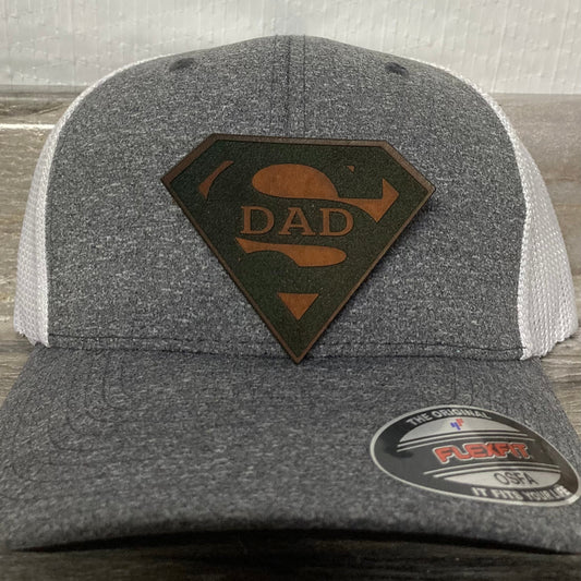 Super Dad Leatherette Hat Patch
