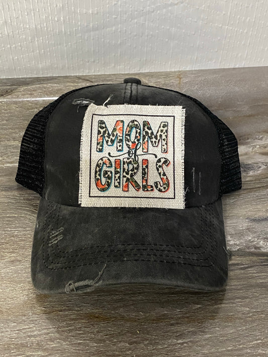 Mom Of Girls Hat Patch