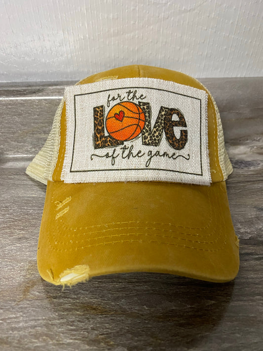 For The Love Of The Game Basketball Hat Patch