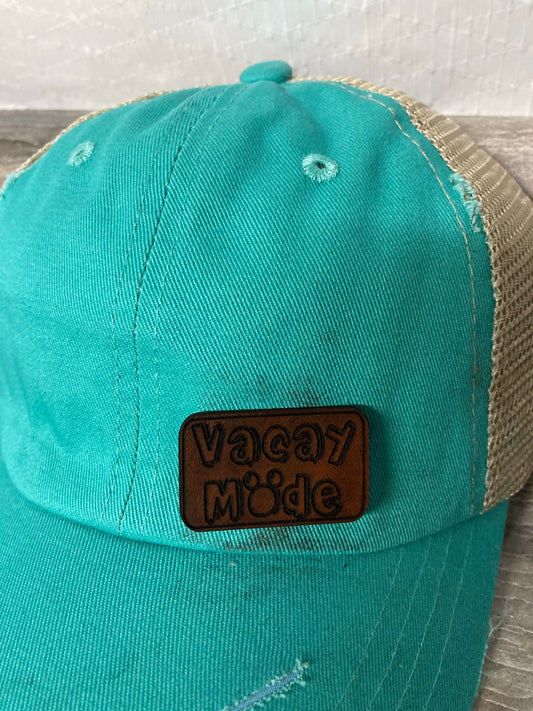 Vacay Mode Small Leatherette Hat Patch