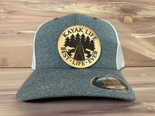 Kayak Life Leatherette Hat Patch