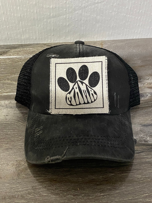 Mama Paw Print Hat Patch