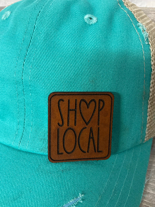 Shop Local Small Leatherette Hat Patch