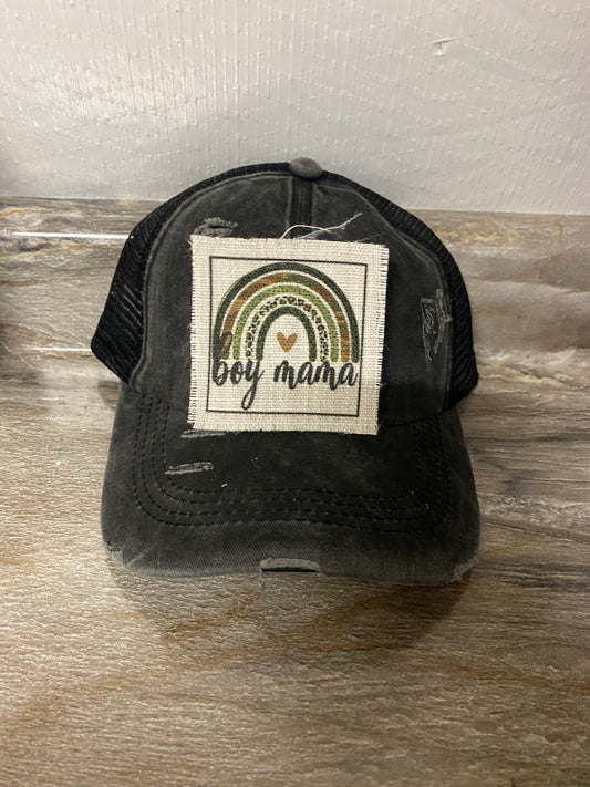 Boy Mama Rainbow Hat Patch