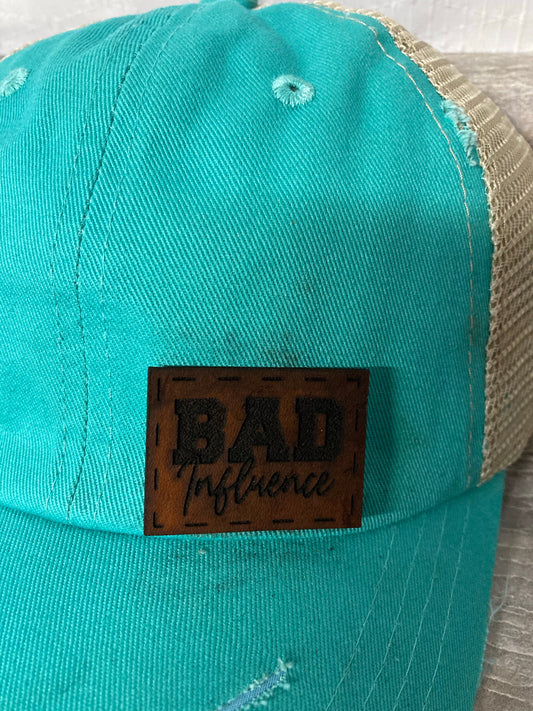 Bad Influence Small Leatherette Hat Patch