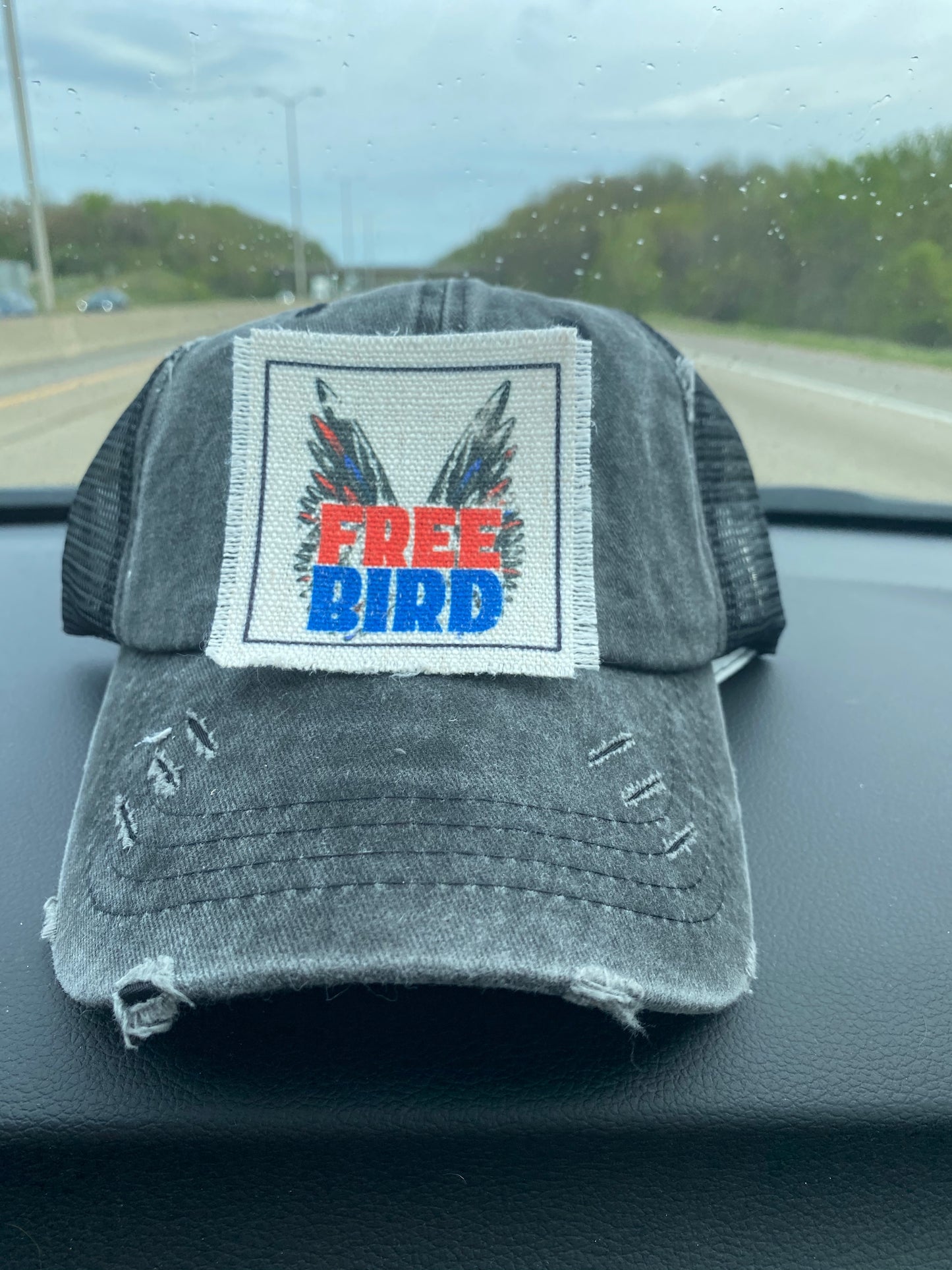 Patriotic Free Bird Hat Patch