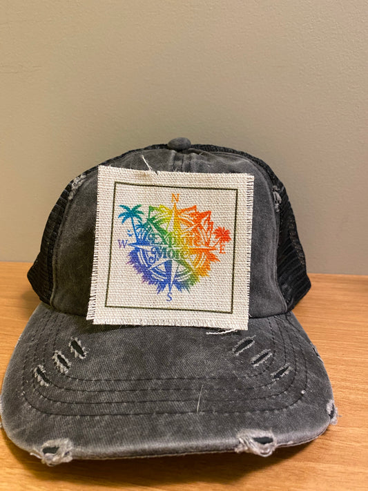 Explore More Rainbow Compass Hat Patch