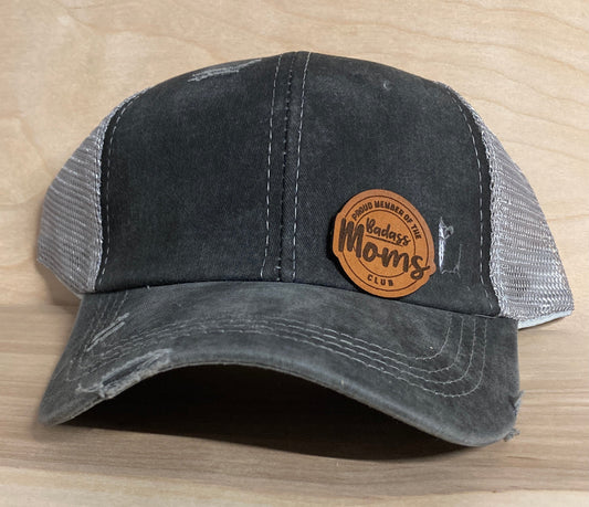 Badass Moms Club Small Leatherette Hat Patch