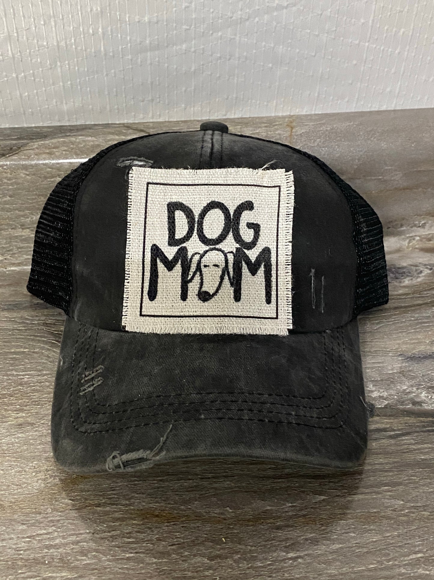 Dog Mom Emoji Hat Patch