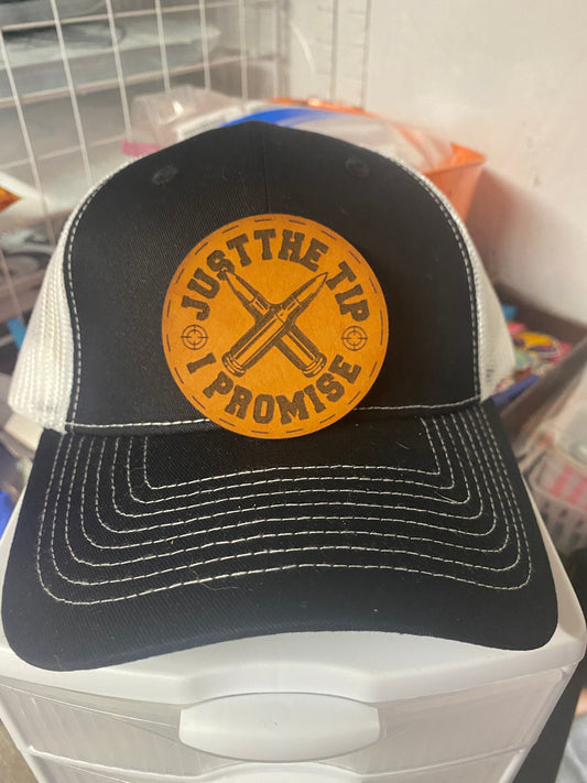 Just the Tip Leatherette Hat Patch