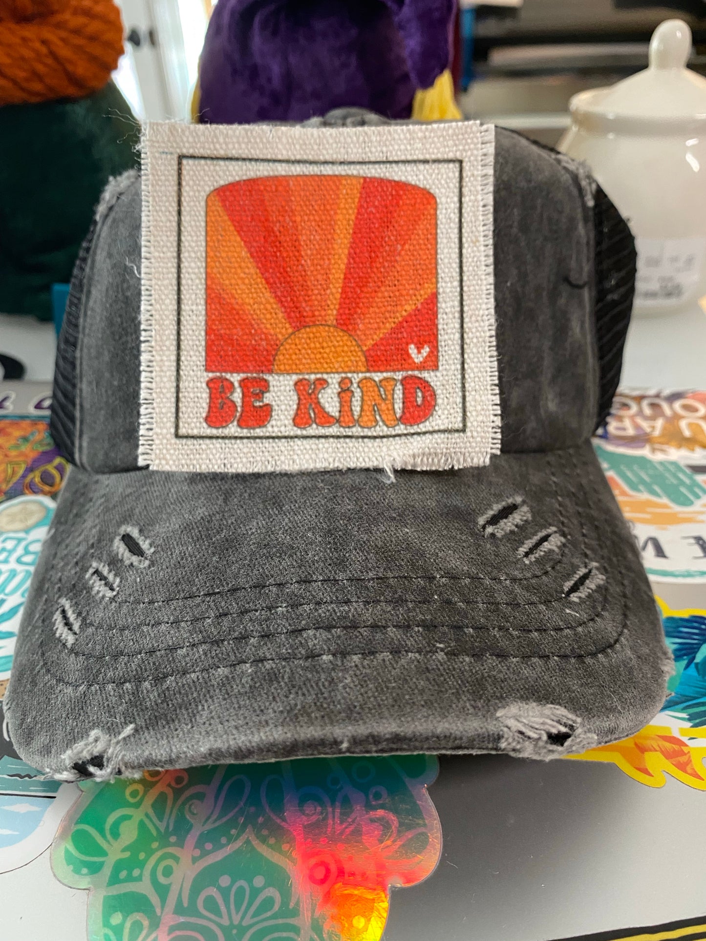 Be Kind with small heart Hat Patch
