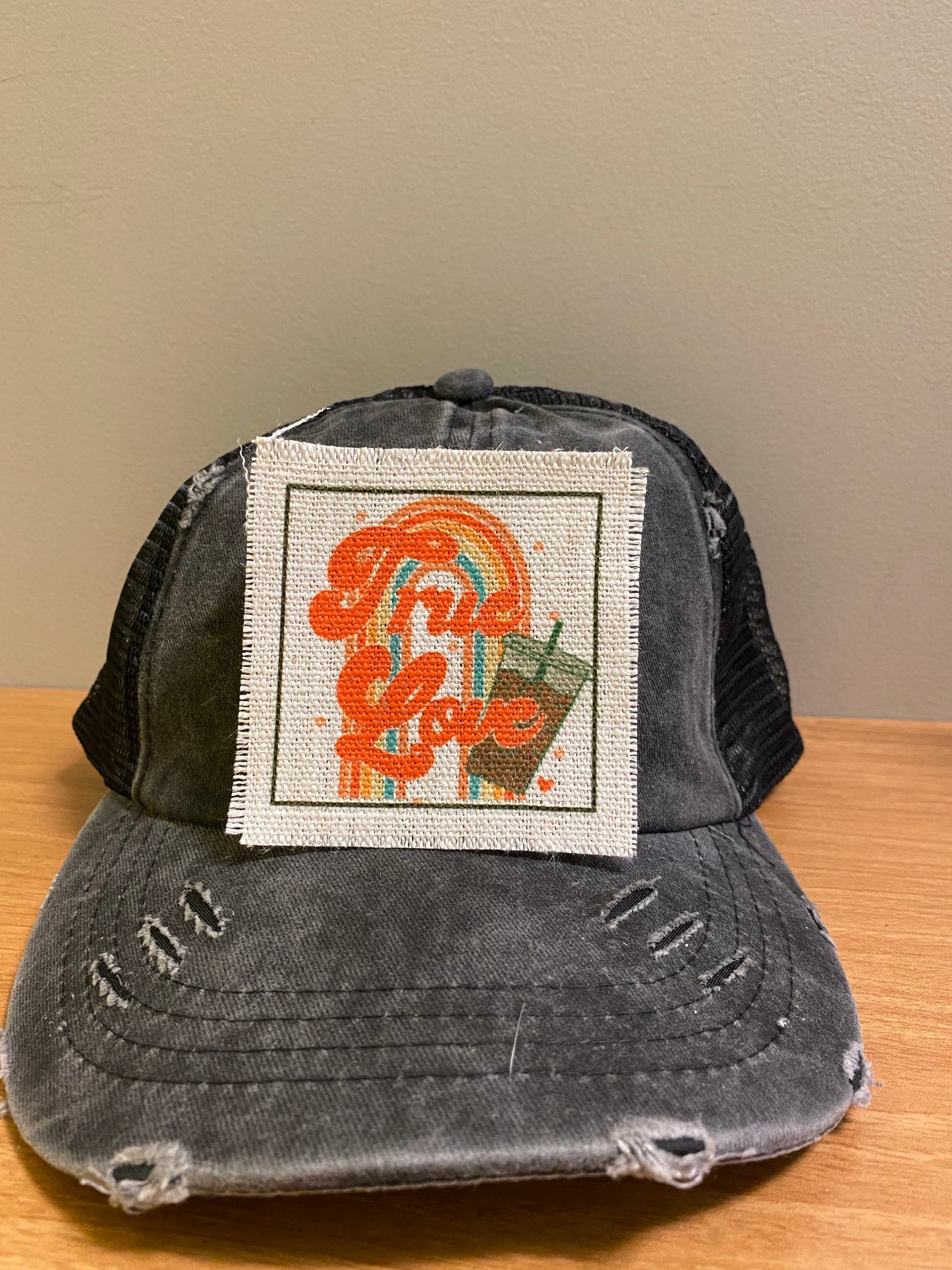 True Love Rainbow and Coffee Hat Patch