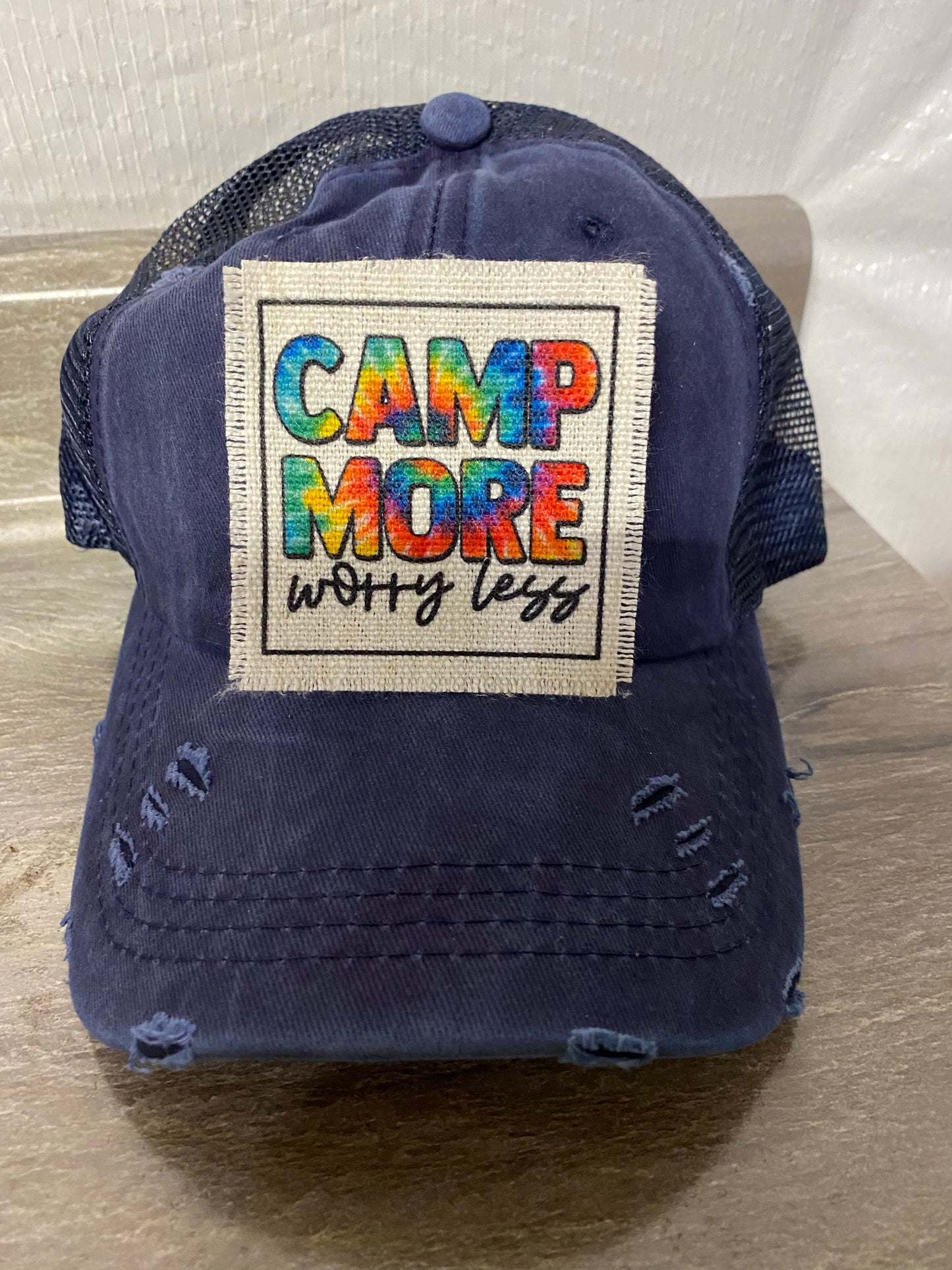 Camp More Worry Less Hat Patch