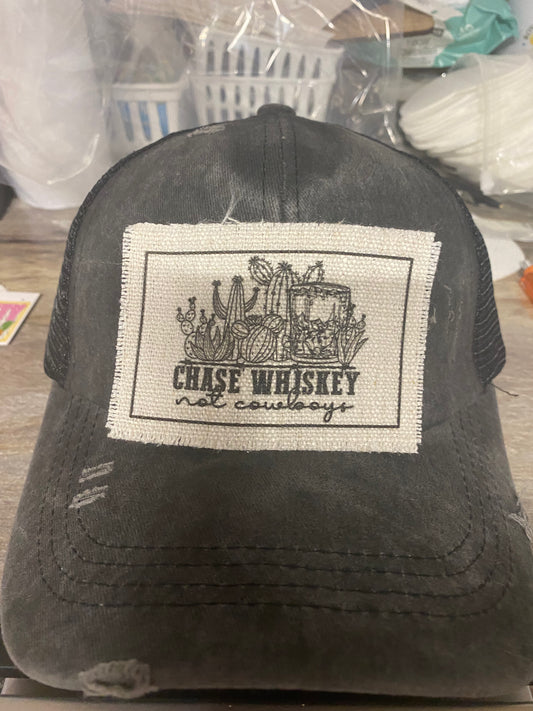 Chase Whiskey Not Cowboys Hat Patch