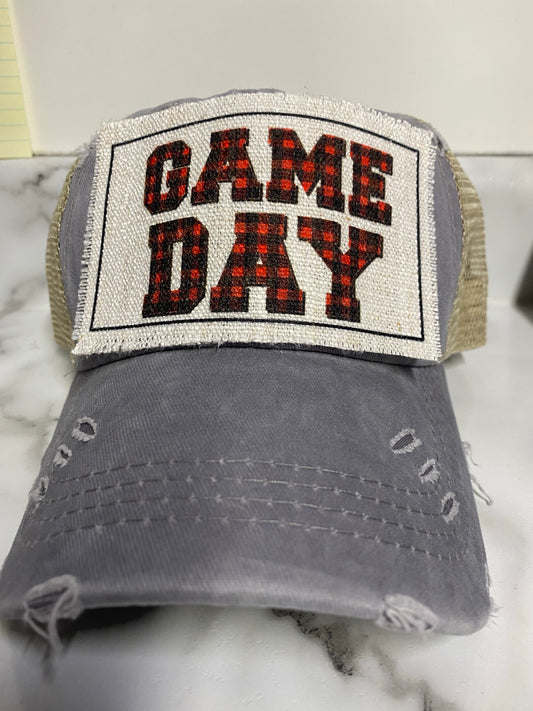 Game Day Buffalo Plaid Hat Patch