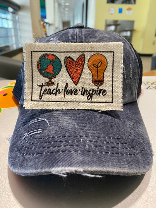 Teach Love Inspire Fall Colors Hat Patch