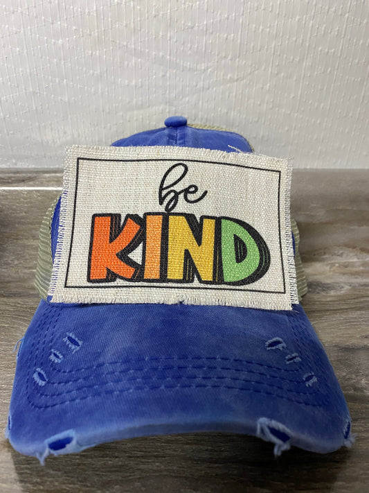 Be Kind Retro Hat Patch