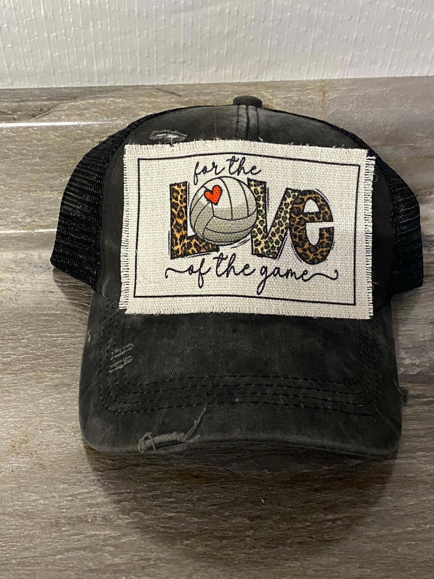 For The Love of The Game Volleyball Hat Patch