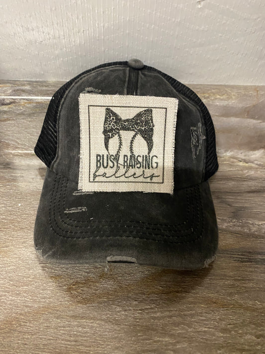 Busy Raising Ballers with Bow Hat Patch