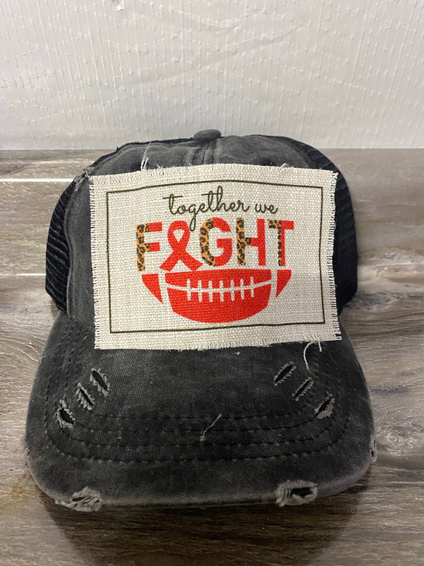 Together We Fight Pink Football Hat Patch