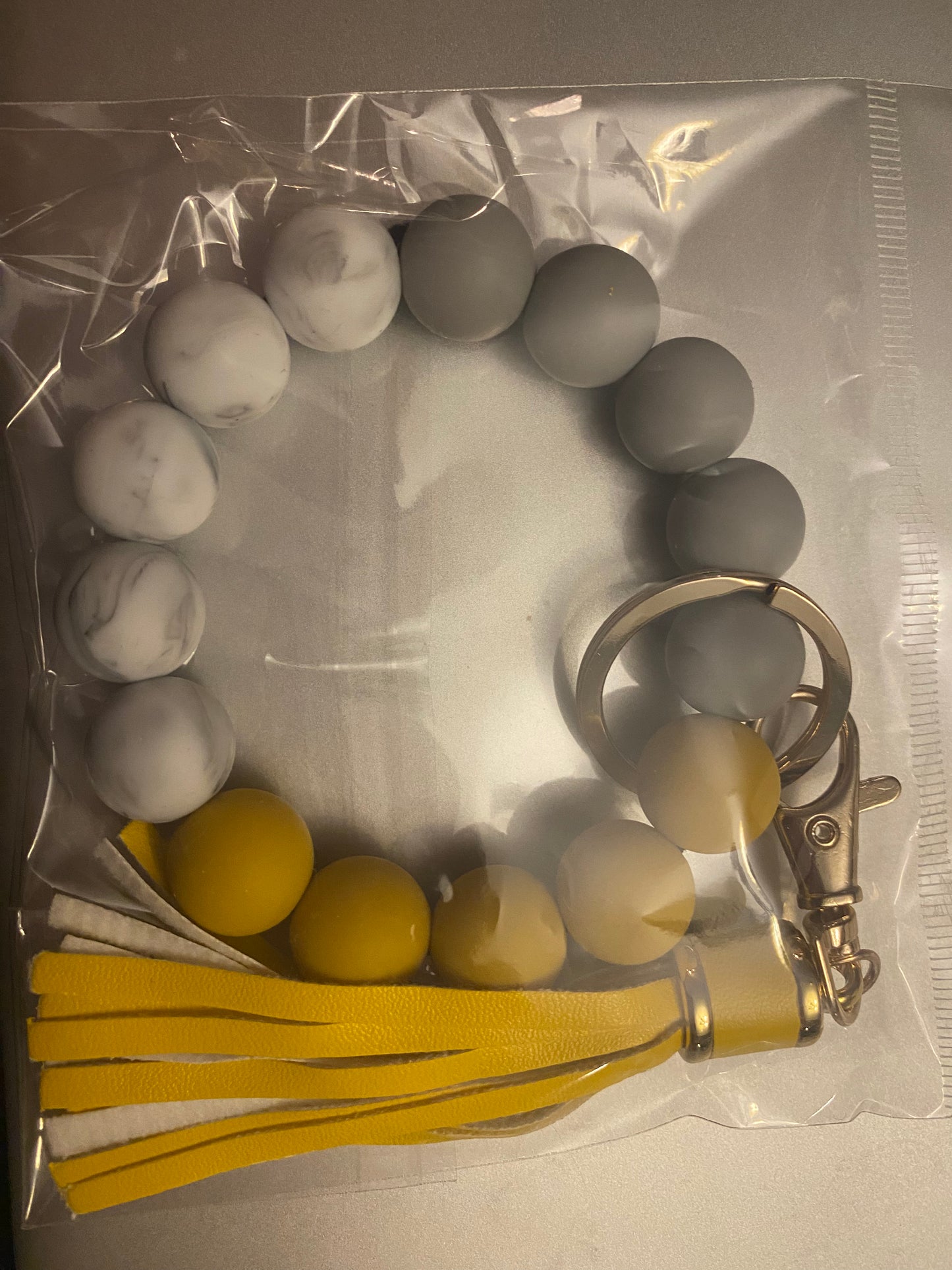 Silicone Bead Keychain Bracelets