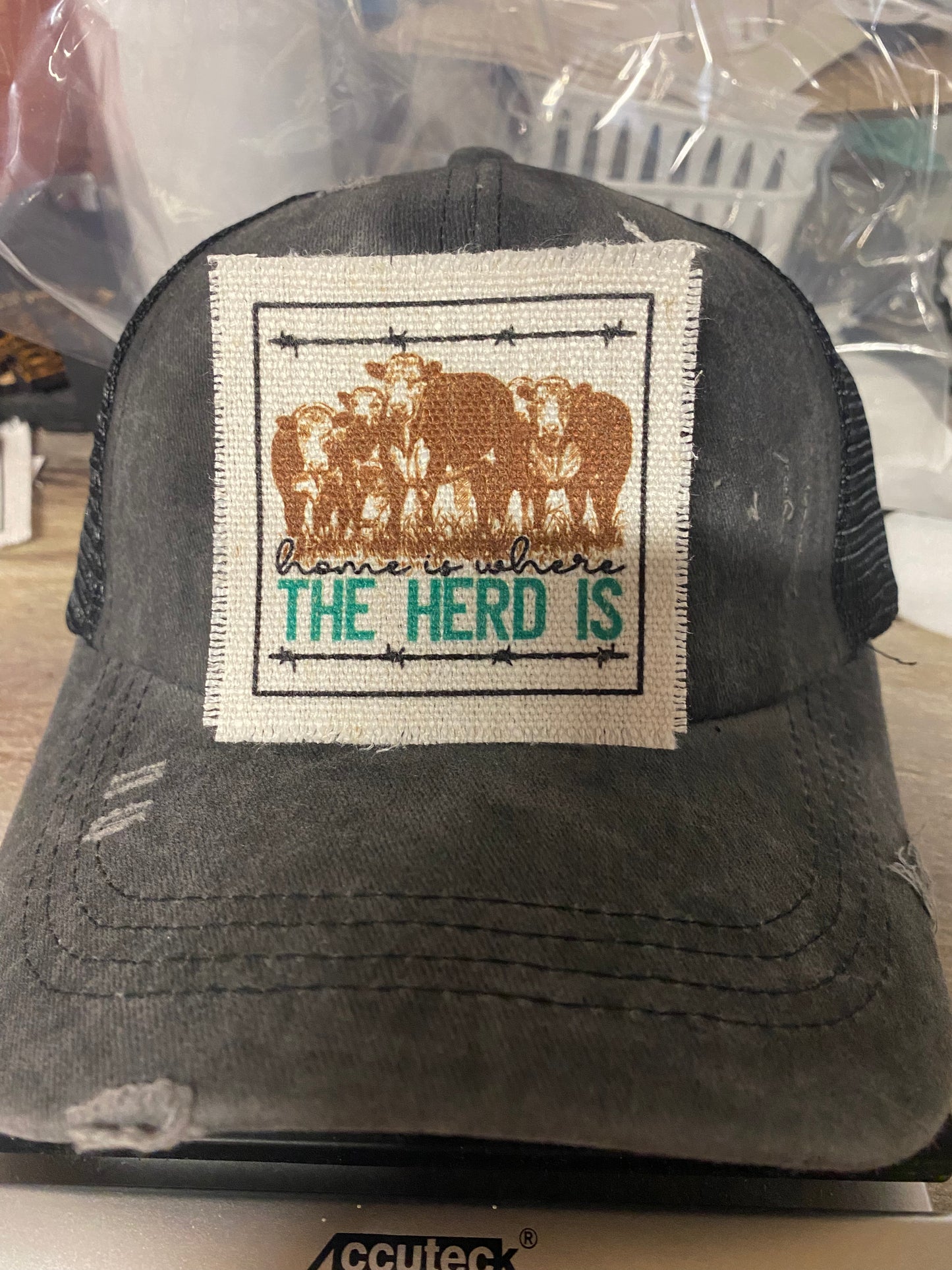 Home Is Where The Herd Is Hat Patch
