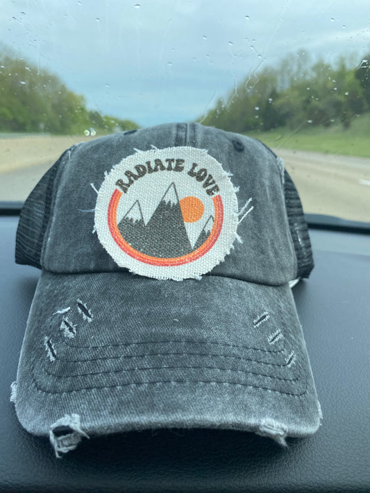 Radiate Love Hat Patch