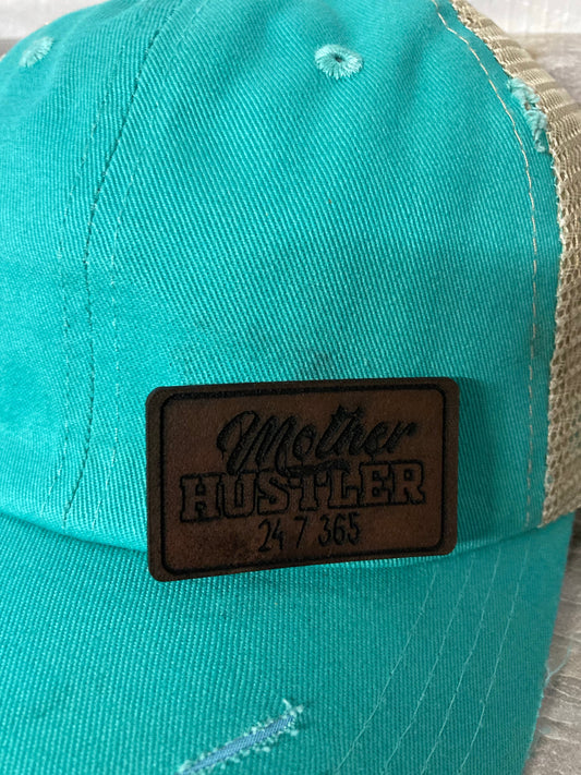 Mother Hustler Small Leatherette Hat Patch