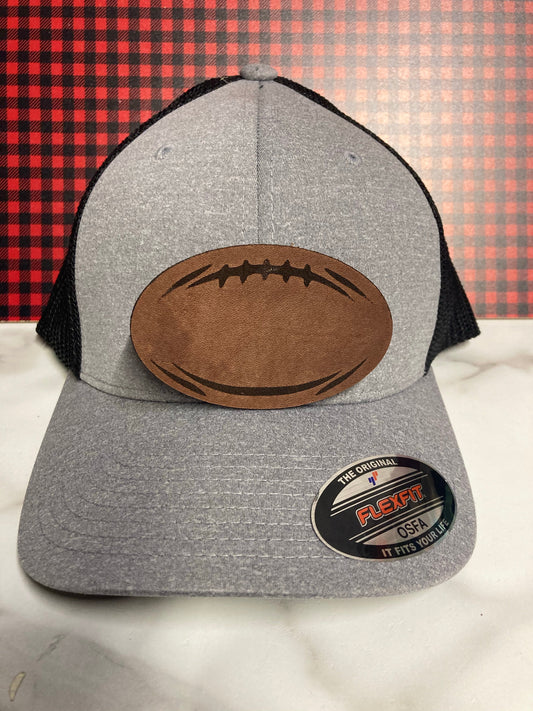 Football Leatherette Hat Patch