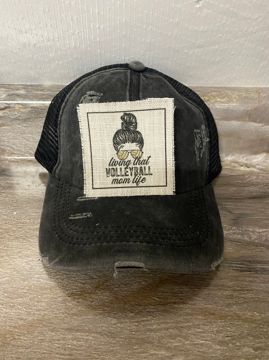 Living That Volleyball Mom Life Hat Patch