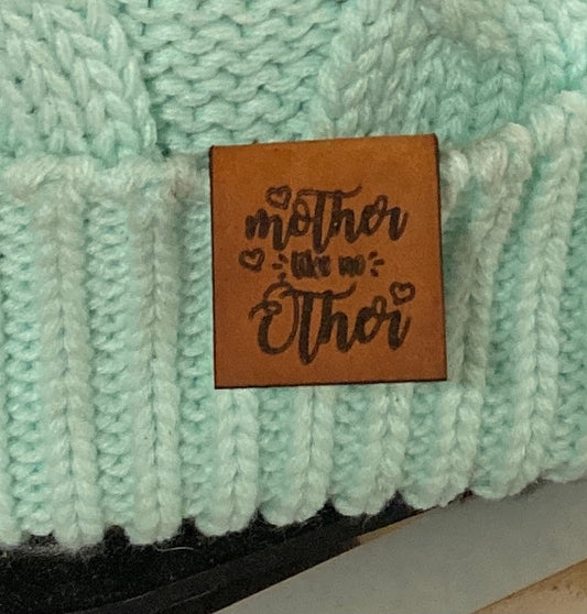 Mother Like No Other Fold-Over Leatherette Beanie Patch