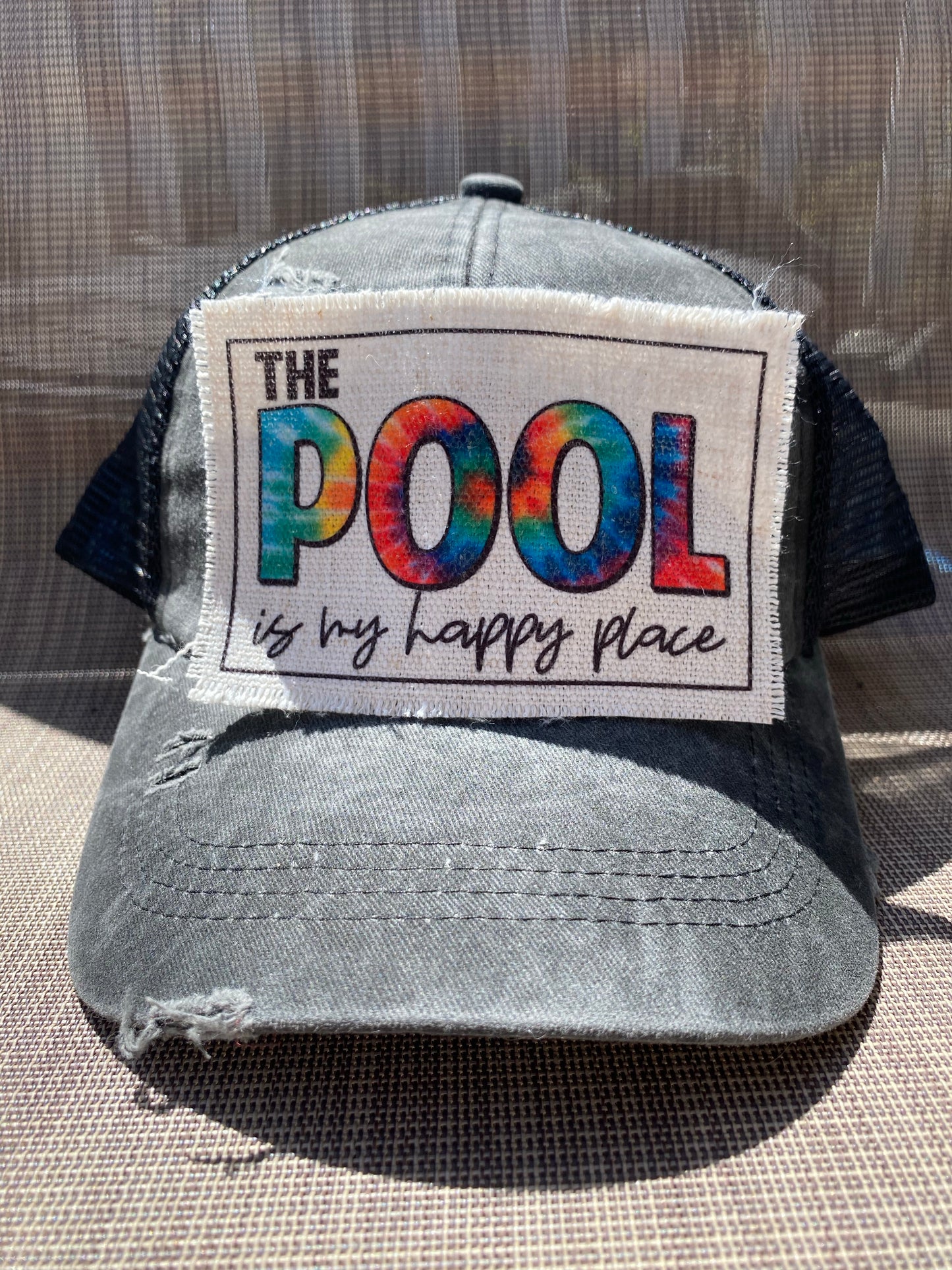 The Pool is my Happy Place Hat Patch