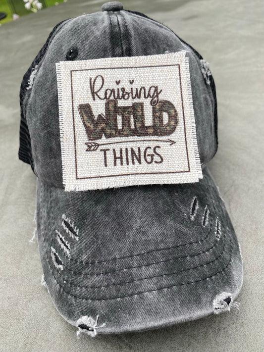 Raising Wild Things Hat Patch