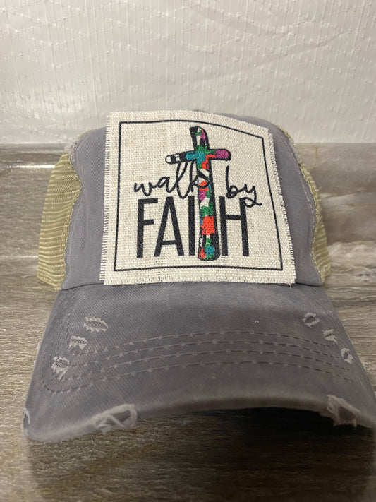 Walk By Faith Hat Patch