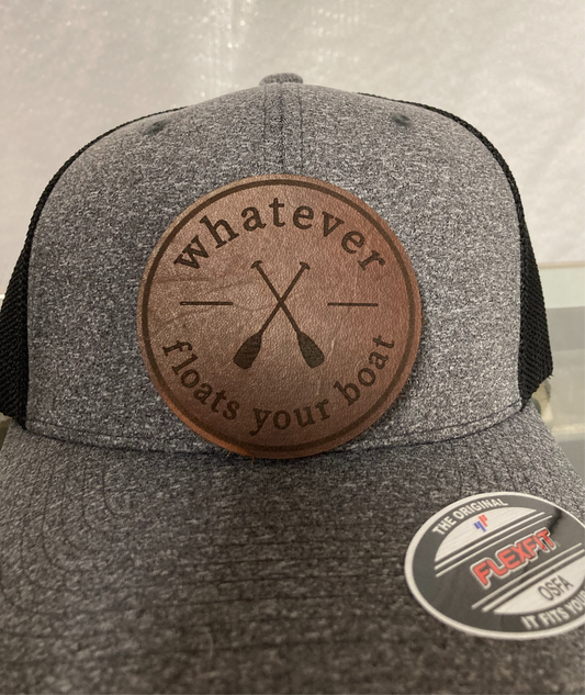 Whatever Floats Your Boat Leatherette Hat Patch