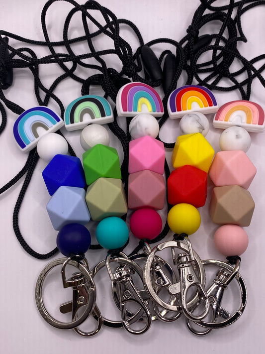 Silicone Rainbow Lanyards