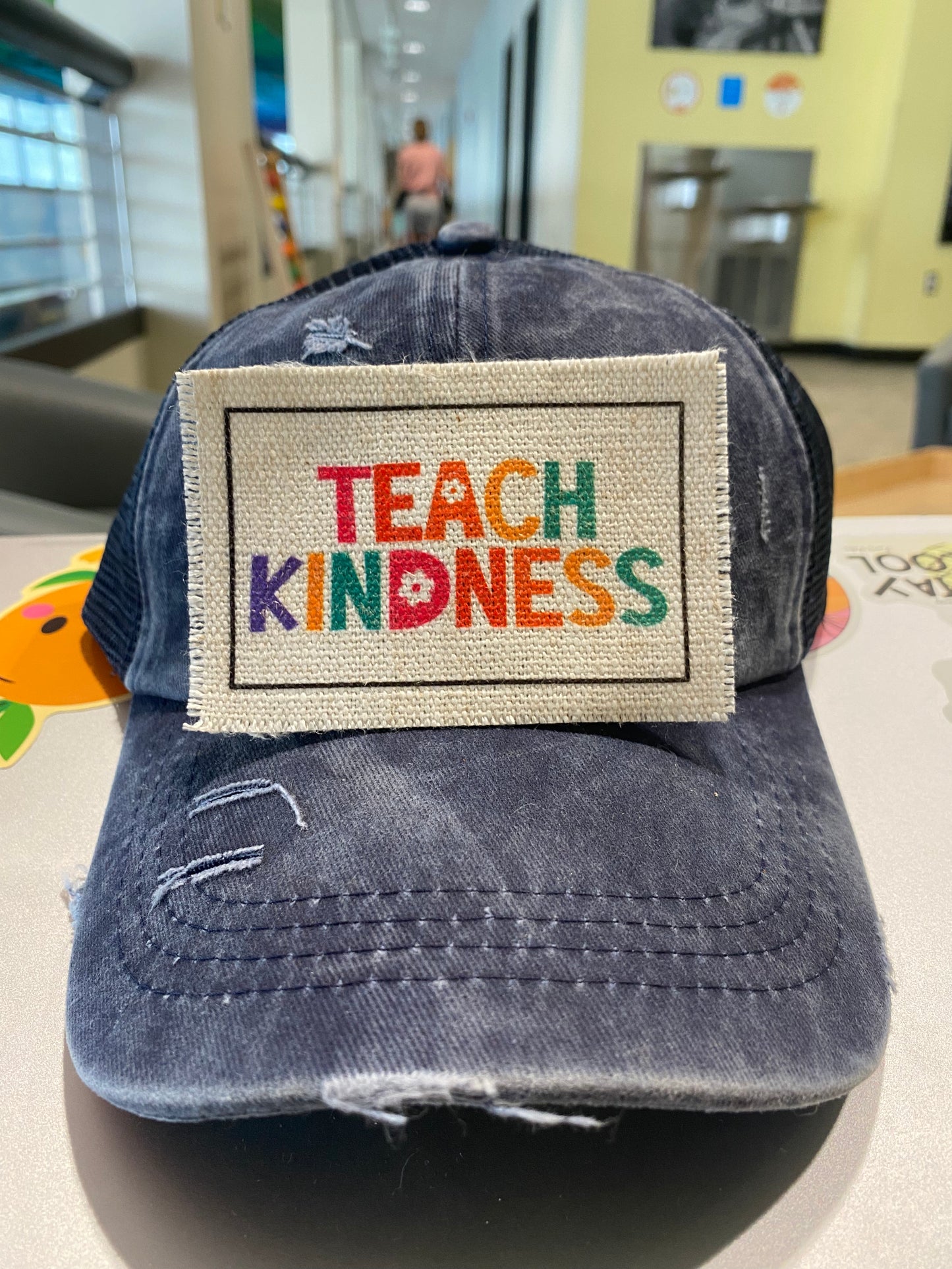 Teach Kindness with Flowers Hat Patch