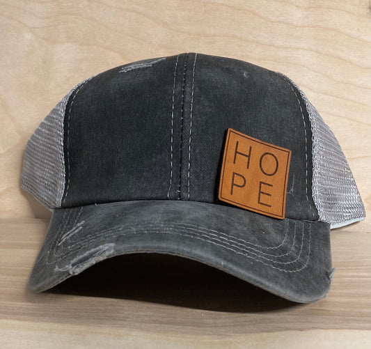 Hope Square Small Leatherette Hat Patch