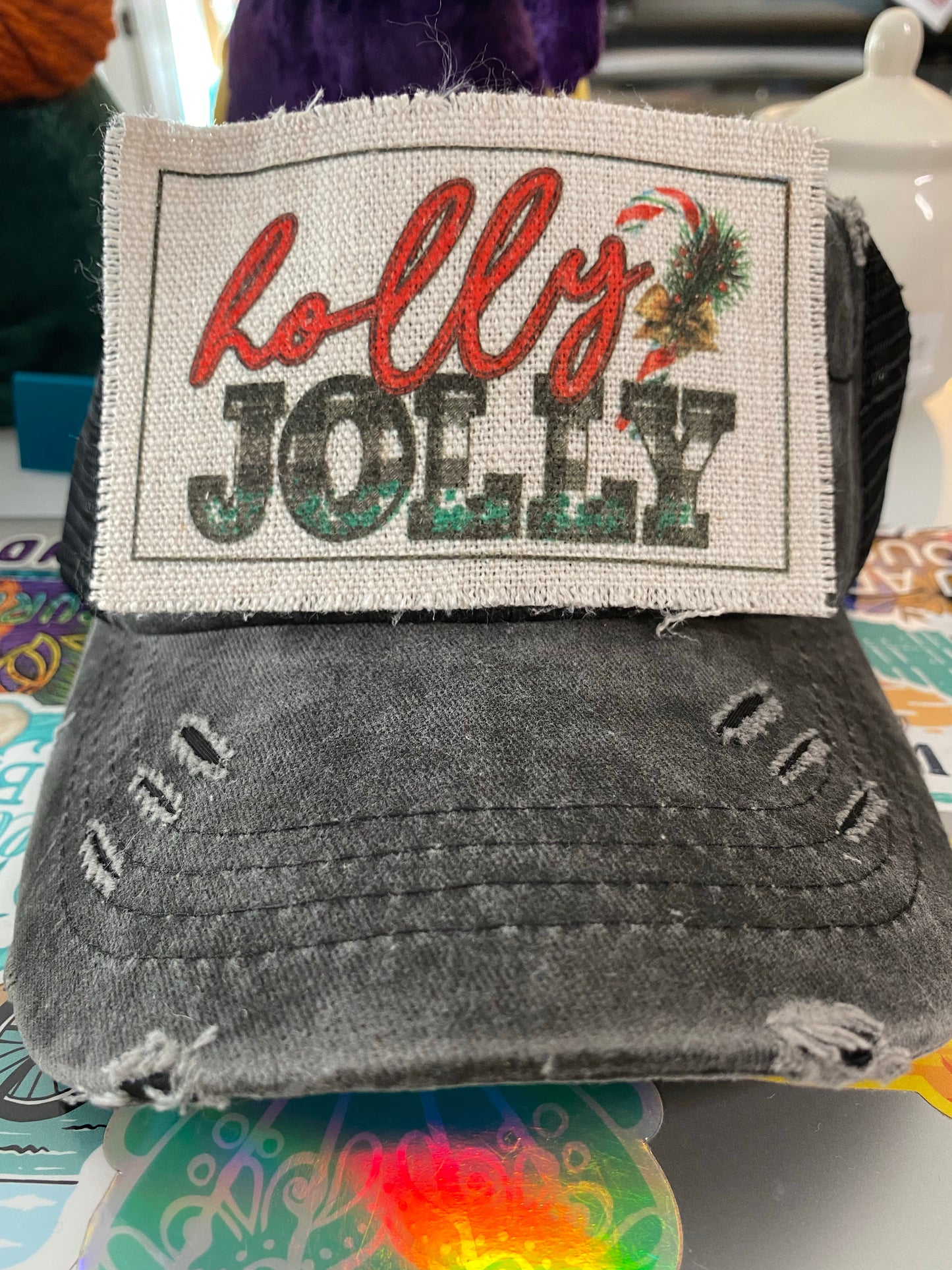 Holly Jolly Hat Patch