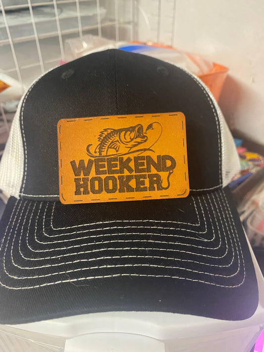 Weekend Hooker Leatherette Hat Patch