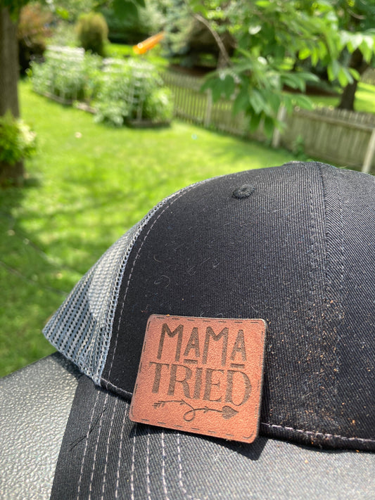 Mama Tried Small Leatherette Hat Patch